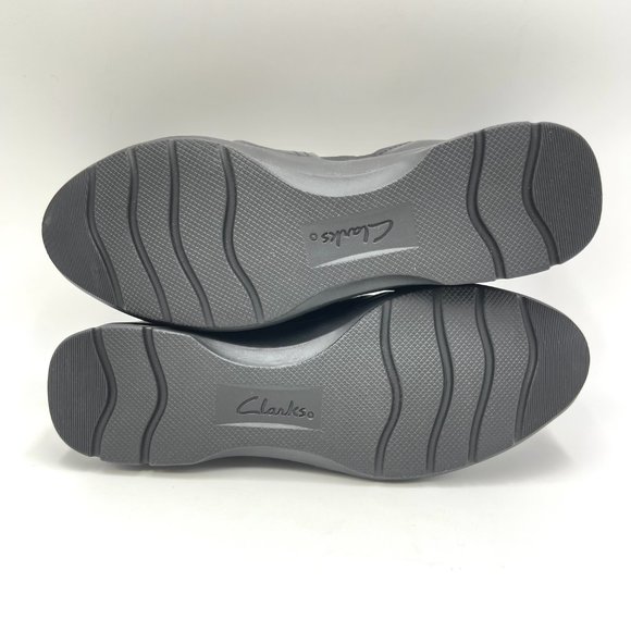 Clarks Womens Jenette Ruby Black Leather Slip On‎ Comfort Flats Loafers Shoes 6M - Picture 8 of 12